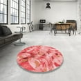 thumbnail image 4 of Ahgly Company Machine Washable Indoor Rectangle Transitional Light Salmon Pink Area Rugs, 8' x 12', 4 of 7