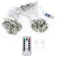 thumbnail image 1 of Cortina de luces LED de 3 x 3 m con 300 luces y control remoto por USB para decoración de fiestas de bodas y Navidad., 1 of 14