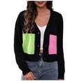 thumbnail image 2 of Lightweight Cardigans for Women Cardigans For Women Cover Up Lightweight Casual Blouses Knit Open Front Short Sweater Lightweight Cardigans for Women on Clearance, 2 of 9