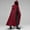 Red, variant on Lilgiuy Men Patchwork Hooded Casual Party Retro Gothic Long Cloak Stage Outfit for New Year Christmas