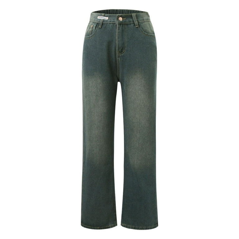 y2k vintage baggy black washed wide leg faded skater denim