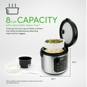 Aroma® 8-Cup (Cooked)/2Qt. Digital Rice & Grain Multicooker, Black, New, ARC-994SB
