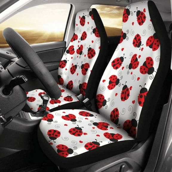 Love Car Seat Covers Print Set 094209 Pack of 2 Universal Front Seat Protective Cover