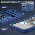 thumbnail image 5 of Design for Google Pixel 8 Pro Phone Case with Screen Protector Ring Holder Kickstand Heavy Duty Rugged Shockproof Military Grade Bumper Protective Cover for Women Men Girls 6.7 inch Blue, 5 of 14