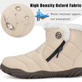 thumbnail image 2 of Womens Mens Barefoot Boots Shoes Winter Snow Boots Warm Ankle Booties Zero Drop Sole Wide Toe Box Fur Lined Outdoor Sneakers,46, 2 of 5