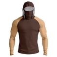 thumbnail image 2 of Trgacdwlo S-4XL Color Block Men's Hooded UPF 50+ Sun Protection Shirts Raglan Long Sleeve Thumb Hole Rash Guard Men with Mask Fishing Shirt Men, 2 of 10