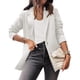 thumbnail image 2 of Chaqueta de traje Color sólido Slim Fit Manga larga Casual Mujer Chaqueta de oficina para otoño Primavera Blanco XXL, 2 of 4