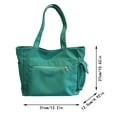 thumbnail image 7 of Stylago Canvas Tote Bags for Women Large Capacity Shoulder Purses with Side Pocket College Students Casual Book Pack for Daily Use Green, 7 of 7
