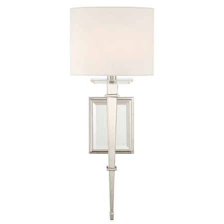 

Polished Nickel Tone Finish Wall Sconces 8 Wide Steel Material Candelabra 1 Light Fixture