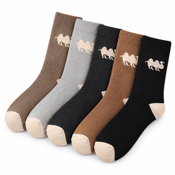 FLORNIX 2026 New 5 Pairs Alpaca Socks Men Women Wool Socks Warm Winter Socks for Casual,Hiking,Home