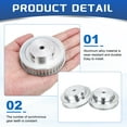 thumbnail image 3 of Uxcell 4Pcs Timing Belt Pulley Aluminum Idler Pulley XL40 Teeth 1/4"(6mm) Bore for 10mm Width Belts, 3D Printers, CNC Machines, Industry, 3 of 5