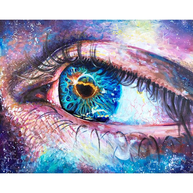 5D DIY diamante pintura completo redondo taladro abstracto ojo pared decoración Rhinestone arte Hugtrwg Para estrenar