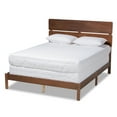 thumbnail image 2 of Baxton Studio Anthony Modern and Contemporary Walnut Brown Finished Wood Queen Size Panel Bed, 2 of 8