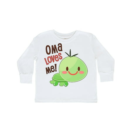

Inktastic Oma Loves Me- cute turtle Gift Toddler Boy or Toddler Girl Long Sleeve T-Shirt