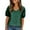 Dark Green, variant on Laqbezok Women V-Neck Sequin Sparkly Velvet Short Puff Sleeve Party Top Fashion Sparkle Outfit