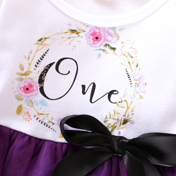 Vedolay Mini Skirt Girl's 2 Piece Outfits Cartoon Print Cami Top and Plaid Skater Skirt Set,Purple 12-18 Months