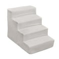 thumbnail image 4 of Escaleras con rampa para perros, escalones para mascotas, estables para sofá, sofá y cama alta, cubierta duradera lavable a máquina, escalera ligera Gris 4 Pasos, 4 of 10