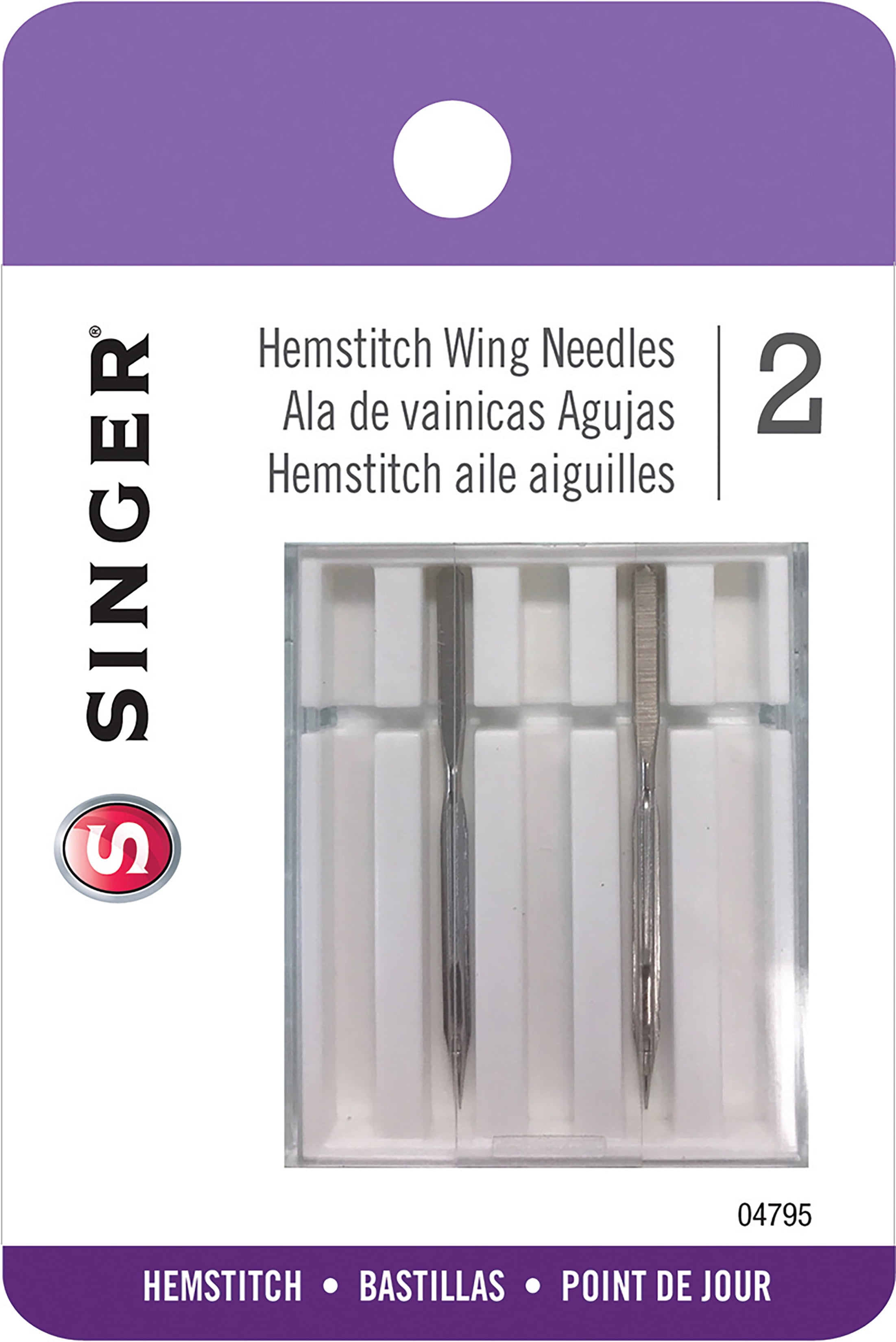 Singer Hemstitch Wing NeedlesSize 16/100 2/Pkg