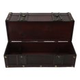 thumbnail image 1 of Caja De Vino De Madera, Caja Para Botellas De Vino, Diseño De Almacenamiento Doble, Forma De Equipaje De Moda, Soporte Retro Para 2 Botellas De Vino Para Colección, 1 of 7