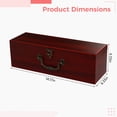 thumbnail image 4 of Wood Wine Box with Handle, Wooden Wine Bottle Box, Gift Box for Wine Bottle, Includes Corkscrew and Pourer, Ideal for Luxury Gifting and Safe Wine Shipping, 4 of 5