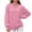 #06 Pink【Stock up on Your Favorite Colors】, variant on Women's Soft V Neck Sweatshirt, Long Sleeve Cozy Pullover Tunic | CSEONE,Black L