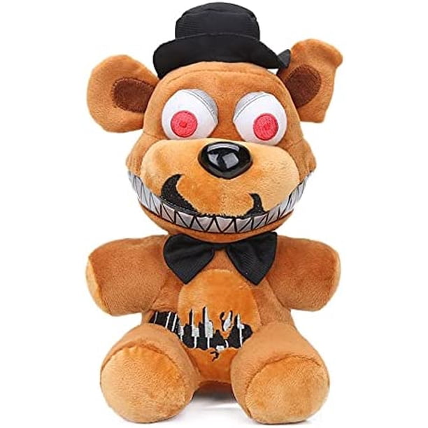 Freddy Fazbear - Peluche FNAF Plushies de 10 pulgadas - Todos los personajes Five Nights at Freddy Toys Funtime Fredbear Cupcake Nightmare Bonnie Plushy, Phantom Foxy Sister Location Regalos de Freddy Xishao Juguetes