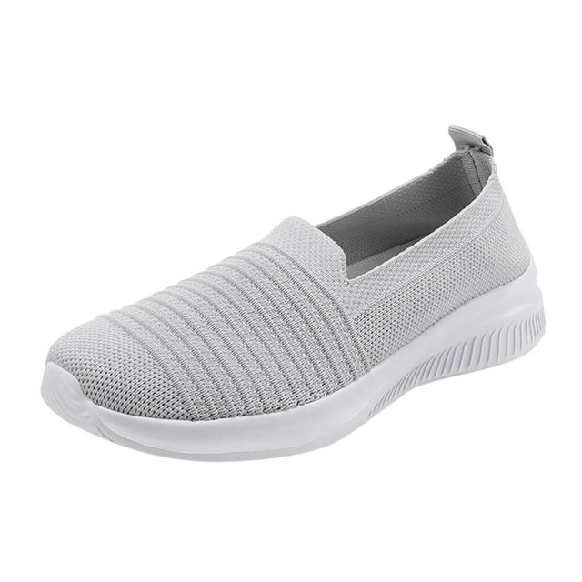 HBFAGFB Chaussures Décontractées pour Femmes Mode Respirantes à Enfiler Gris Taille 39