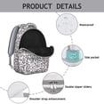 thumbnail image 4 of Leopard Print Backpack for School,Cute School Bag,Schoolbag with Adjustable Shoulder Straps & Padded Back,15.3"x11"x7.1"., 4 of 6