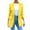 Yellow, variant on Meichang Blazers for Women Business Casual Solid Long Sleeve Suit Slim Lapel Cardigan Office Formal Open Front Jacket