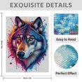 thumbnail image 3 of Diamond Art Kit for Adults, Wolf Vibrant Color Splatter Diamond Painting for Adults Beginners, DIY Diamond Art Painting Kits, 5D Diamond Painting Crafts for Home Decor 12x16 Frameless, 3 of 7