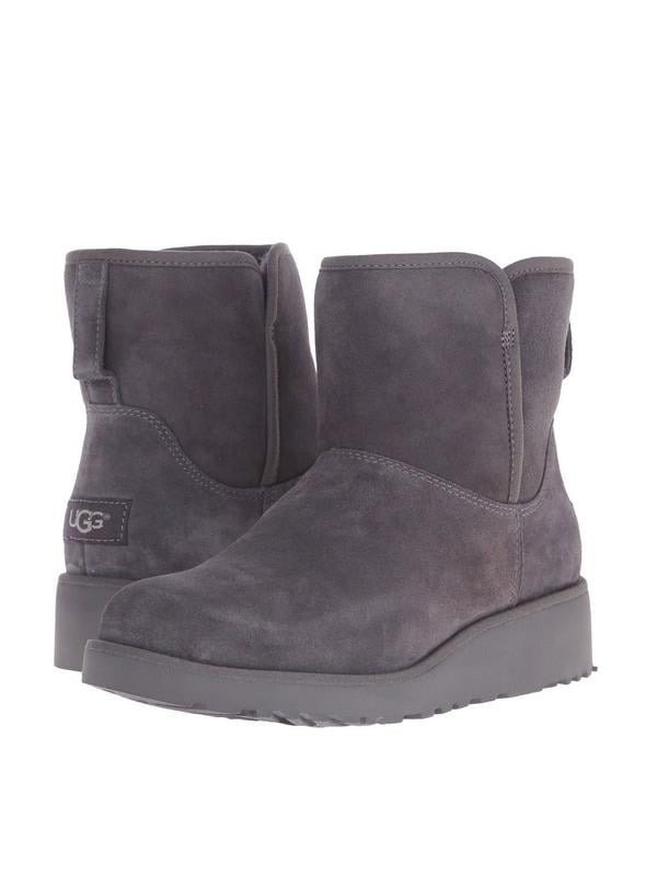 kristin slim short sheepskin wedge boots