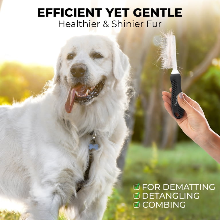 Metal Pet Comb, Long & Short Stainless Steel Teeth photo 4