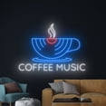 thumbnail image 4 of Handmadetneonsign Coffee Music Neon Sign, Coffee Cup Record Disc Wall Decor, Coffee Cup Disc Wall Decor, 4 of 5