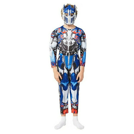 Blue Transformat Optimus Prime Muscle Halloween Costume Big Kids