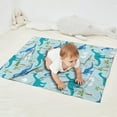 thumbnail image 2 of LightBlue Dinosaurs Eggs Palms Pattern Blanket,Comfortable Soft Flannel Throw Blanket,All Season,Warm Lightweight Blankets for Sofa Bed Couch Living Room Chair,30"x40", 2 of 4
