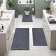 thumbnail image 3 of MeyJey Juego de 4 Tapetes de Baño, Tapetes de Baño, Tapete de Baño de Microfibra Antideslizante, Ultra Suave, con Contorno en Forma de U, Tapete de Baño para Baño, Ducha en el Suelo, Gris Oscuro, 3 of 15
