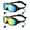 Aqua & Birght Rose, variant on Andizun-Adult Swim Goggles 2 Pack: Wide View, Anti-Fog & UV Protection, Leakproof for Men & Women