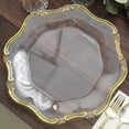 thumbnail image 6 of Efavormart 6 Pack | 13" Clear / Gold Baroque Scalloped Acrylic Plastic Charger Plates, Hexagon Charger Plates, 6 of 11