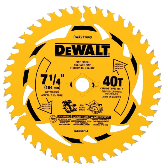 DEWALT 7-1/4 in. 40T Circular Saw Blade (DWA271440)