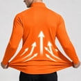 thumbnail image 4 of Men's 1/4 Zip Long Sleeve Athletic Pullover Top Fitted Breathable Casual Sweatshirt Comfy Tee for Tennis Running Jogging Hiking Wear(Orange,XL), 4 of 9