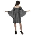 thumbnail image 5 of Moomaya Gray Womens Off Shoulder Summer Beach Dress Cotton Vacation Dress With Bell Sleeves - 2XL, 5 of 7