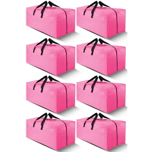 Bolsas de almacenamiento Cosy Family, paquete de 8 unidades, extra grandes, 74 x 33 x 36 cm, color rosa