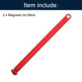 thumbnail image 3 of Uxcell 2Pcs Magnetic Lid Lifter Canning Kits, Magnetic Canning Lid, Red, 3 of 7