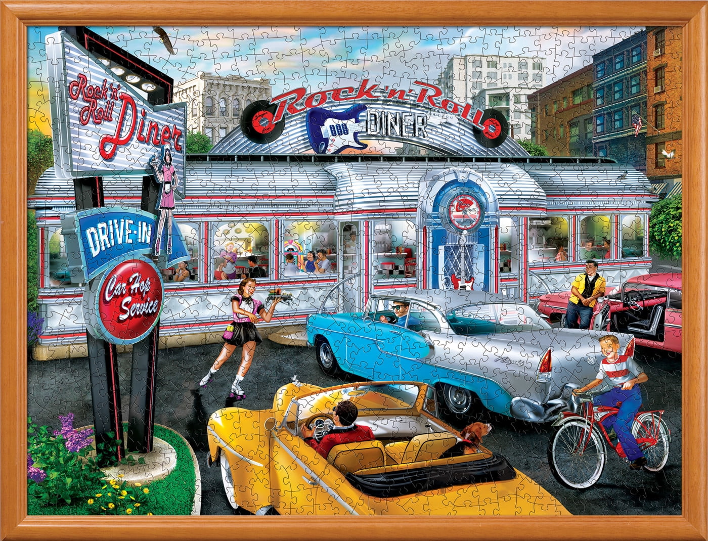 MasterPieces 750 Piece Jigsaw Puzzle - Rock & Rolla Diner - 18"x24"