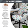 thumbnail image 5 of SCRAWLGOD Eggs Floral Spots White Easter Soft Computer Office Chair Cover Stretchy Easy to Remove Desk Chair Seat Protector Non-Slip Stain Resistant Boss Chair Covers, L, 5 of 7