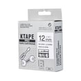 thumbnail image 2 of Amdohai Black on White Label Tape 12mm * 8m Compatible for Kingjim Epson Label Printer LW400/LW600/SR230C/SR230CH/SR530C/SR550C, 2 of 5