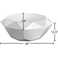 thumbnail image 7 of Maklaine Modern Metal 15.5''H x 39''W x 39''D Diamond Shaped Steel Coffee Table, 7 of 7