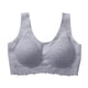 thumbnail image 2 of Sujetador de mujer Sujetador Hacer subir acolchado inalámbrico Sujetador deportivo de látex desmontable Ropa interior superior, Gris, XXL Jumpingount AP001365-09, 2 of 7
