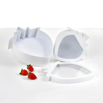 Unikpackaging Set of 2 pcs Strawberry-Shaped Gift Boxes for Flowers, Chocolates, and Gifts | Perfect for Valentine's, Birthdays, and Special Occasions, White