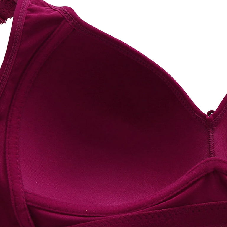 Back Fat Bra, Women's Sexy Middle Aged And Elderly Thin Without Steel Ring  Large Size And Comfortable Shoulder Strap With Pendant Accessories Bras